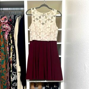 Altar'd State Ivory Floral Lace Blouse